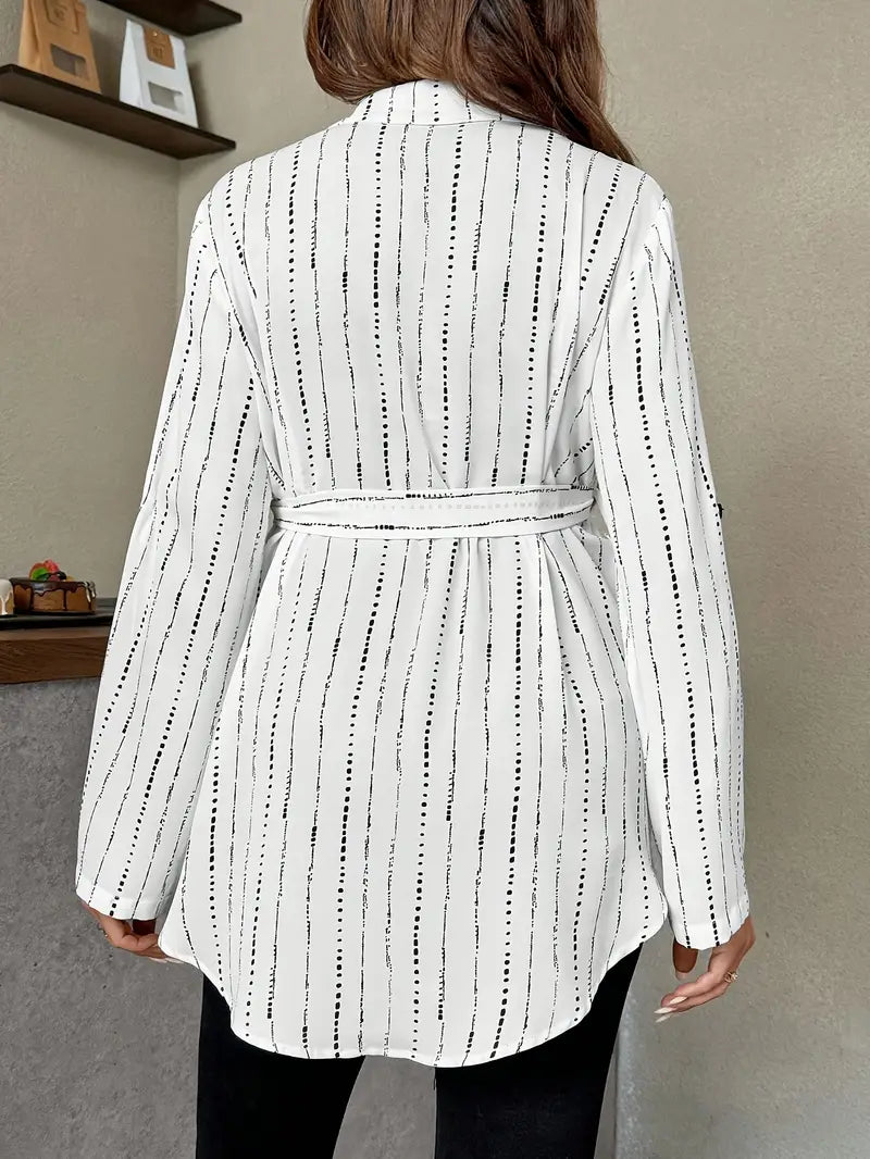 Blouse de maternité élégante à rayures